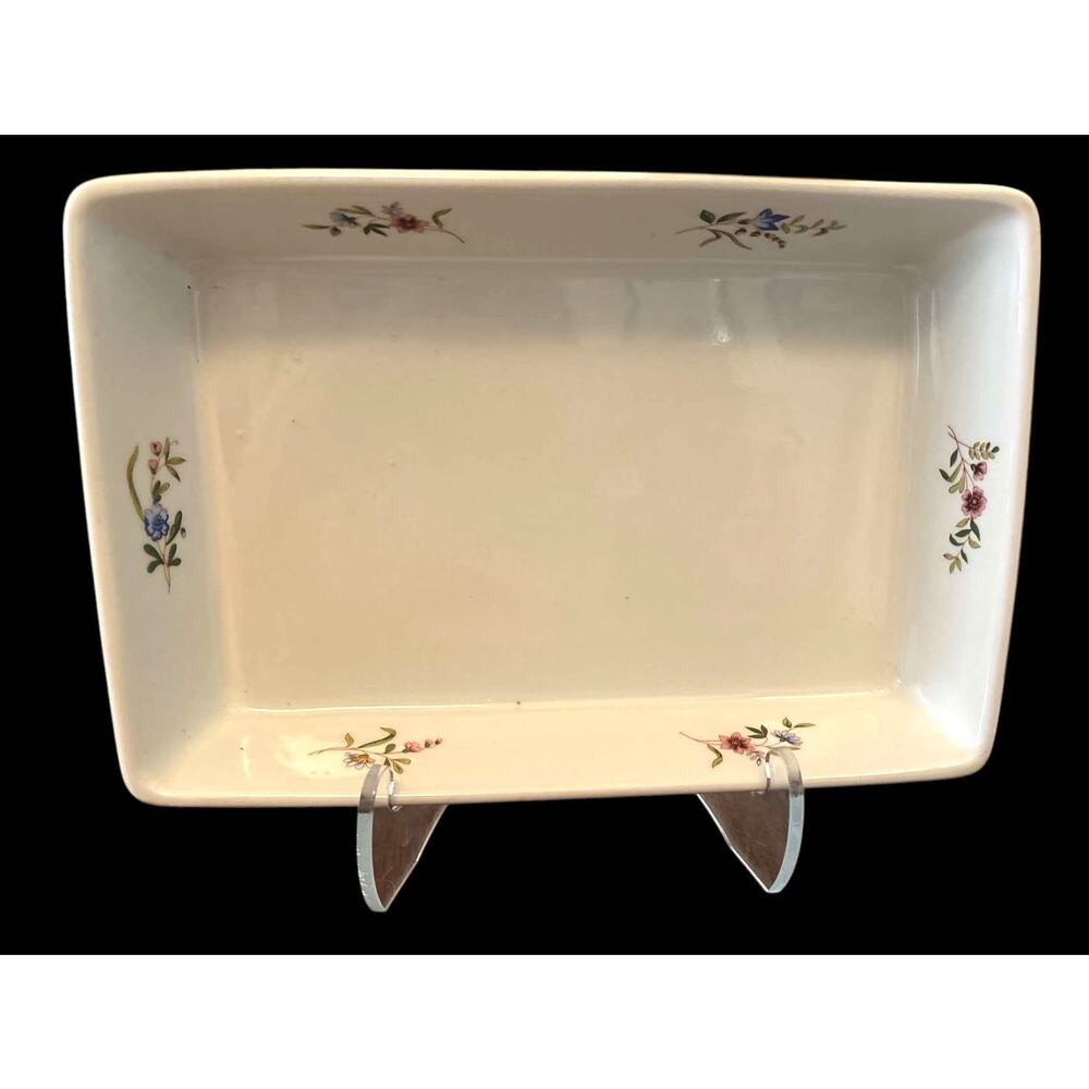 Vintage BIA Cordon Bleu Medium Baker Lasagna Casserole Baking Pan Hand Decorated